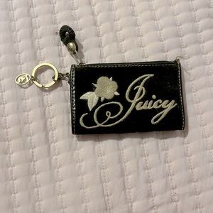 Vintage embroidered juicy couture coin pouch/keychain